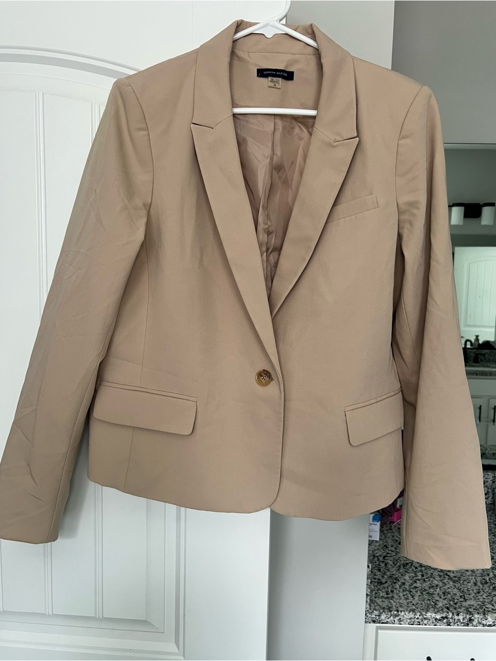 Tommy Hilfiger Tan Single-Button Women's Blazer